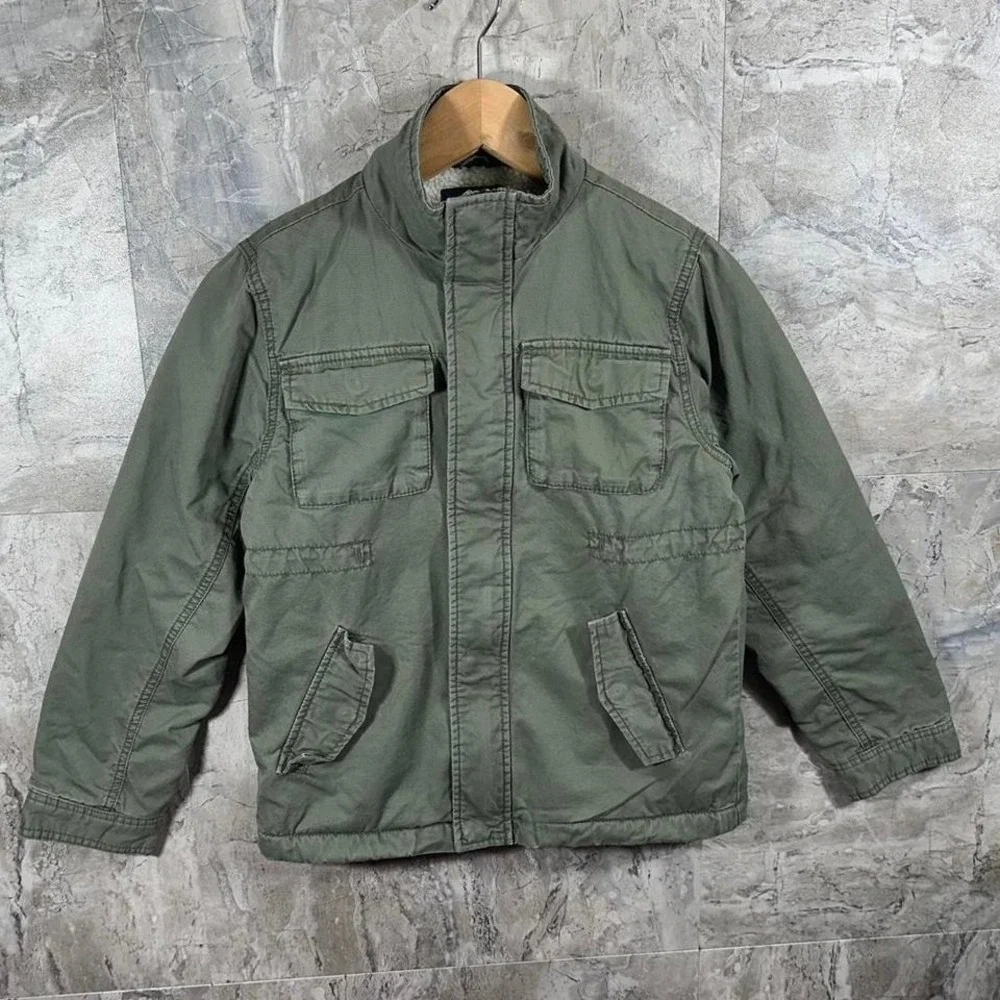 OshKosh B'gosh  fleece lined green jacket Size 12 years #kids #outerwear